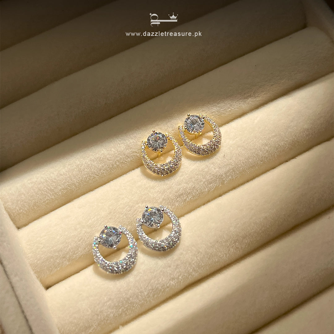 American Diamond Orbit Earrings