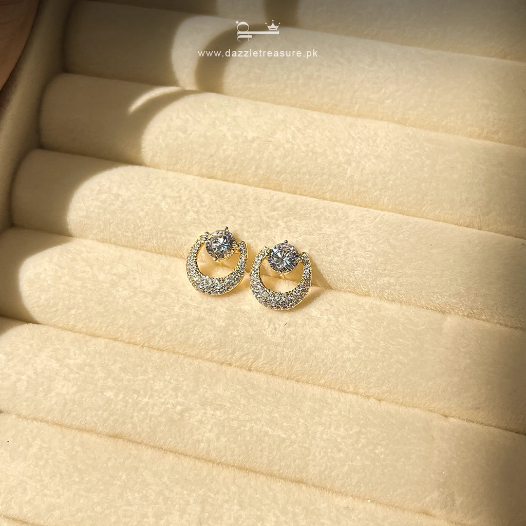 American Diamond Orbit Earrings