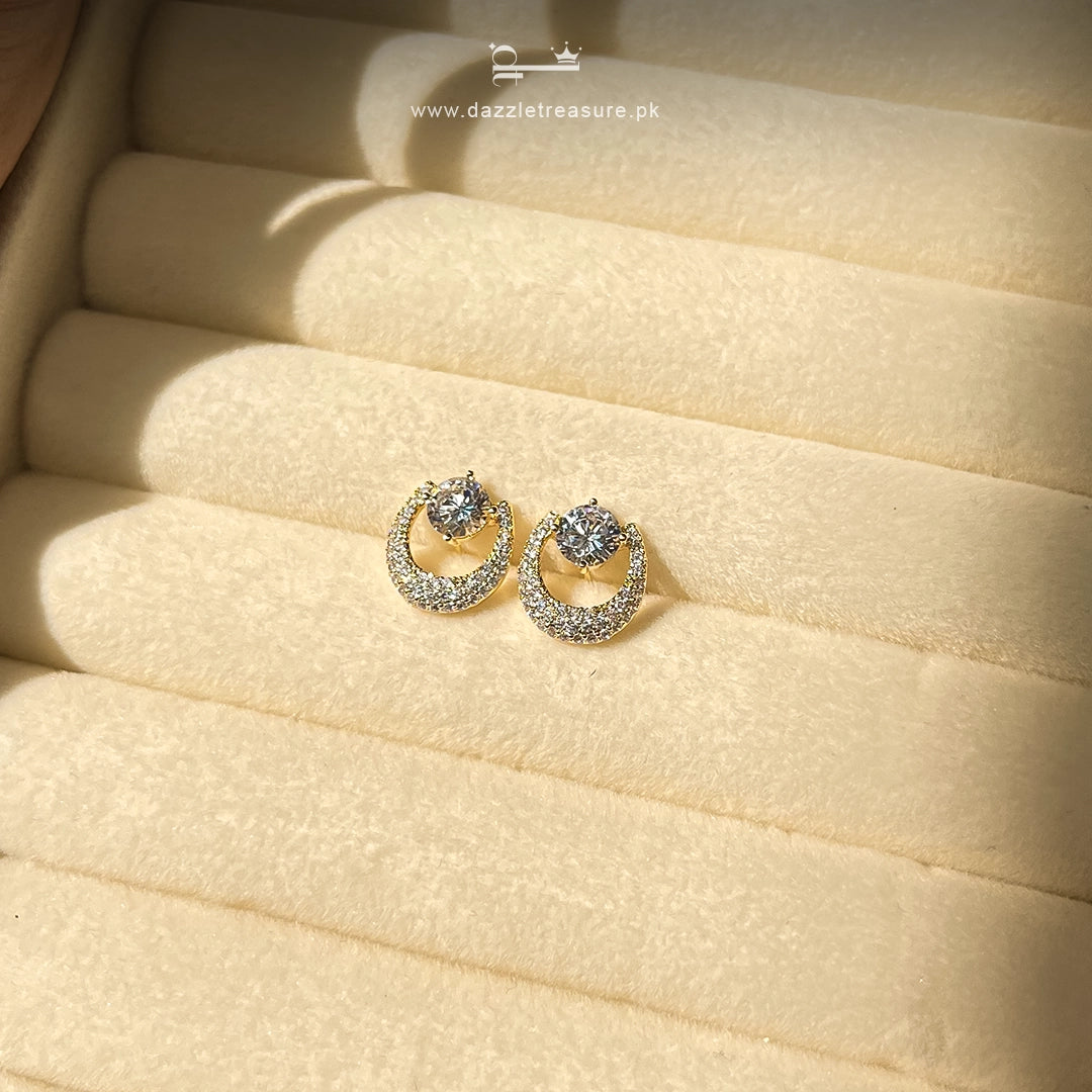 American Diamond Orbit Earrings