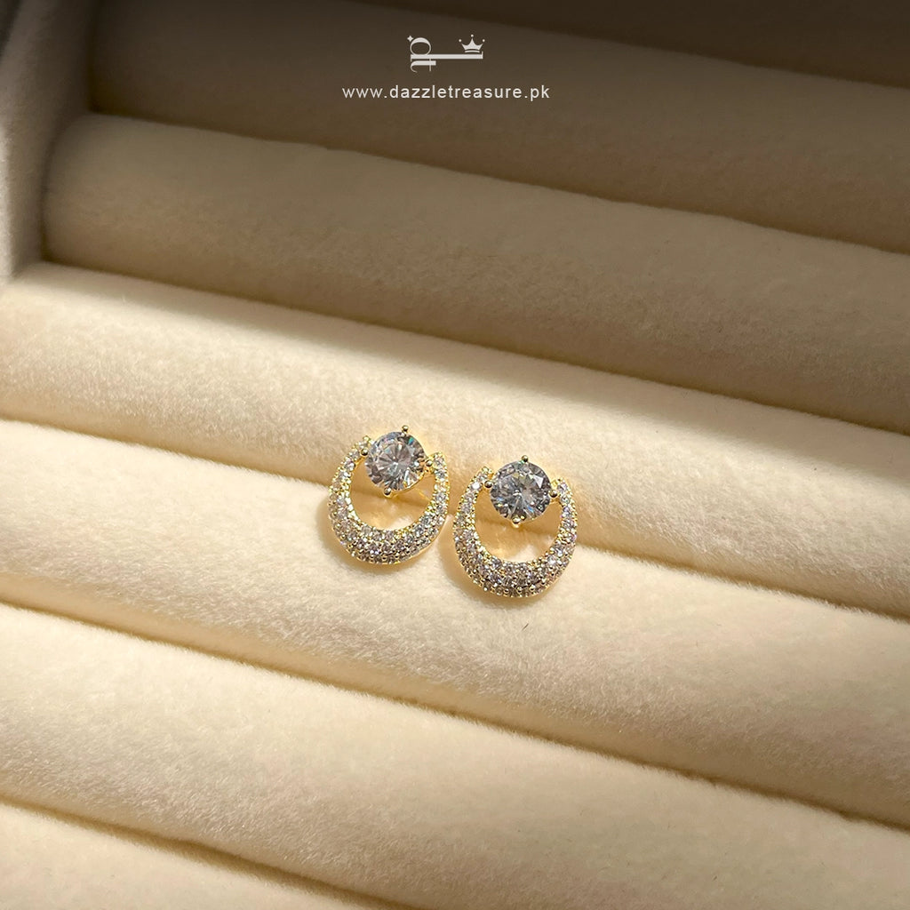 American Diamond Orbit Earrings