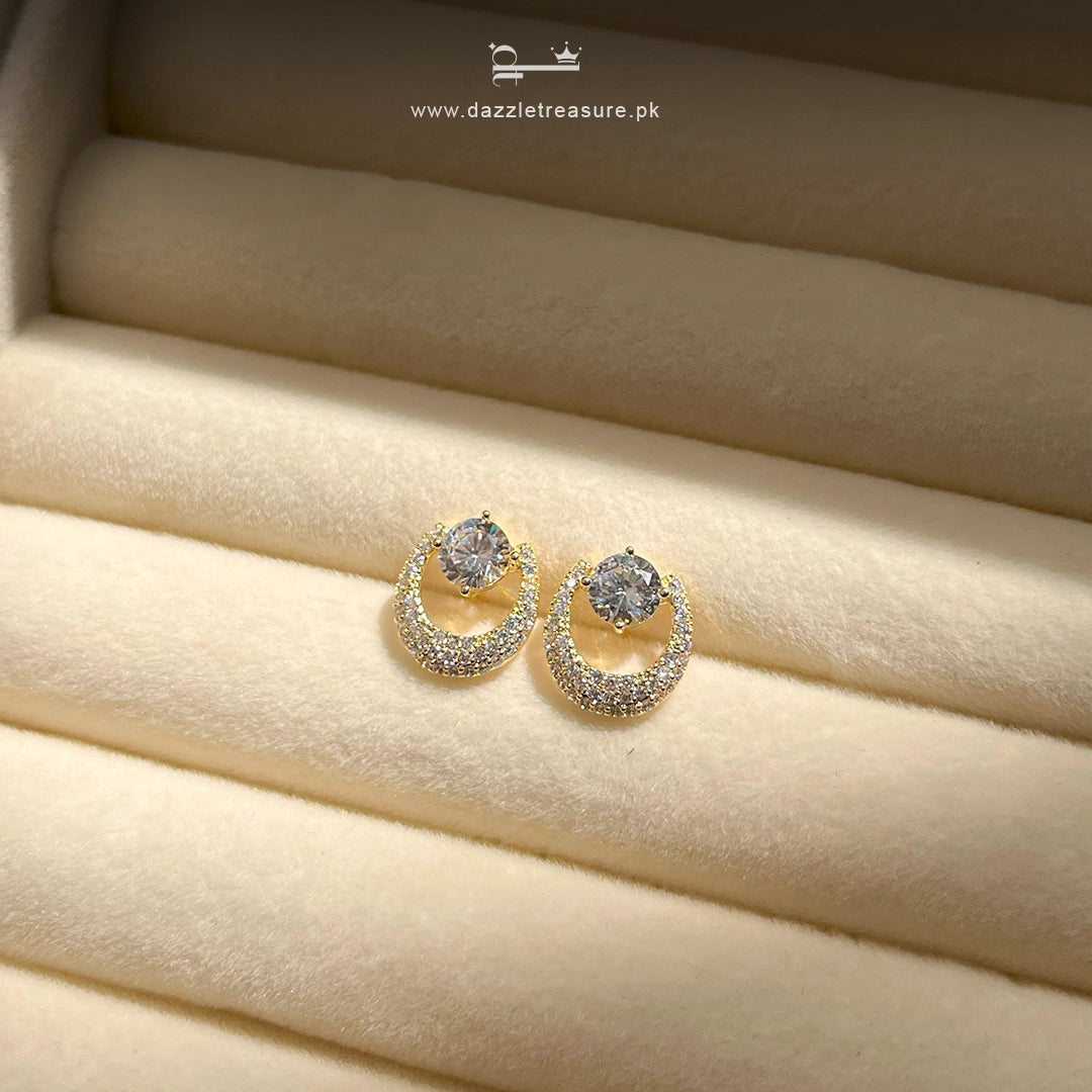 American Diamond Orbit Earrings
