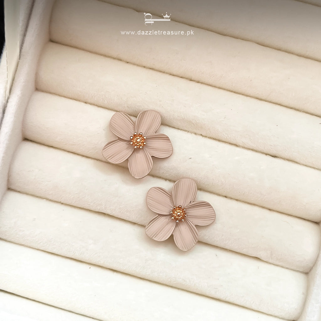 Beige Everbloom Studs