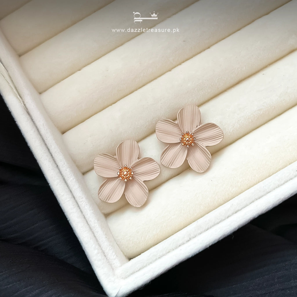 Beige Everbloom Studs