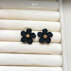 Black Everbloom Studs