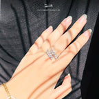 Crystal Cascade Ring - Adjustable