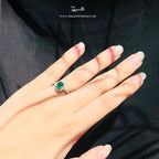Emerald Zircon Delight Ring - Adjustable