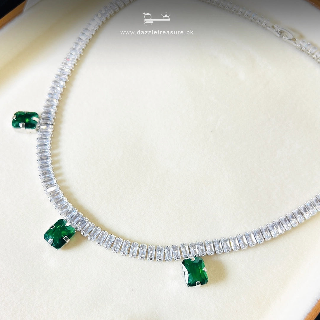 Emerald Whisper Necklace Set