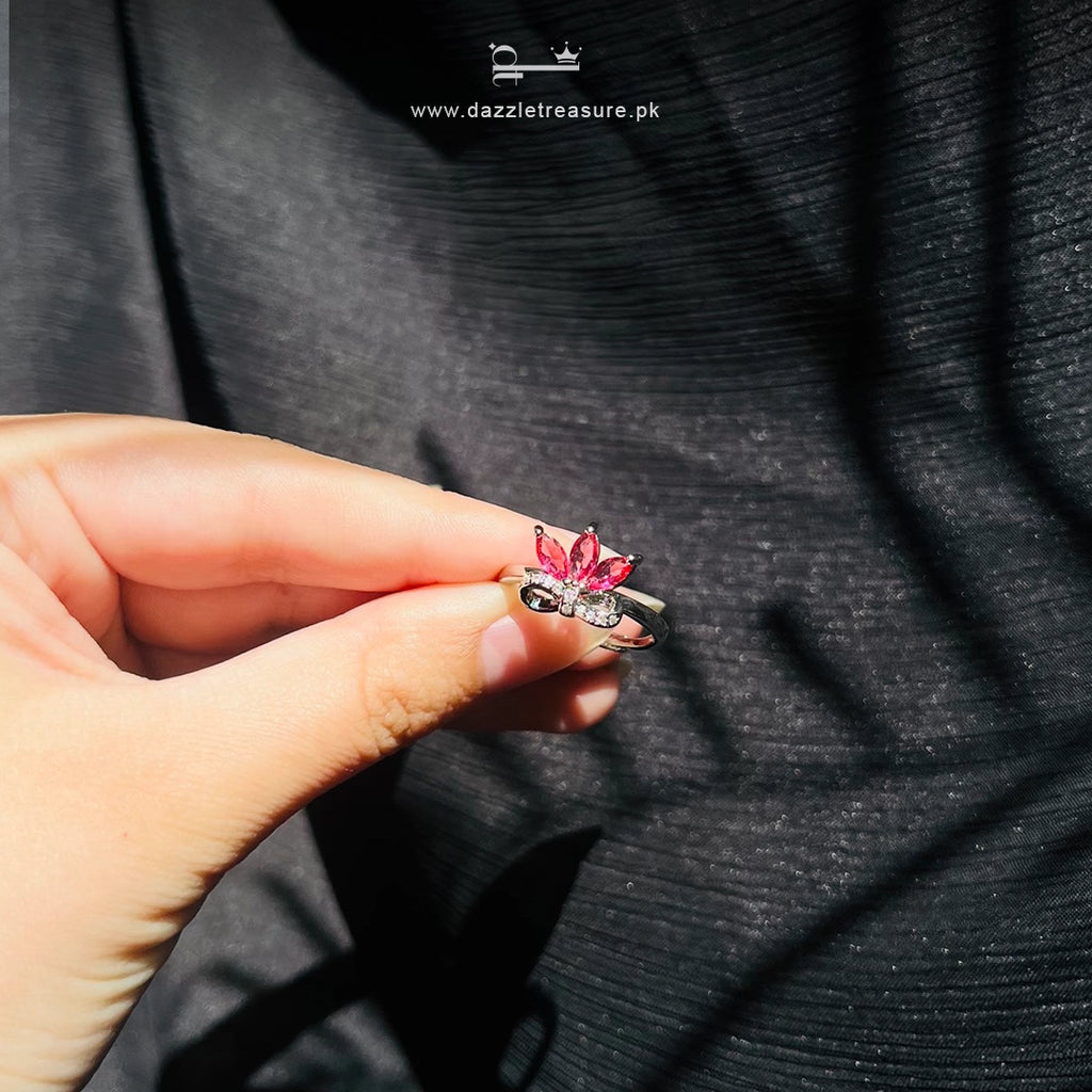 Floral Radiance Ring - Adjustable