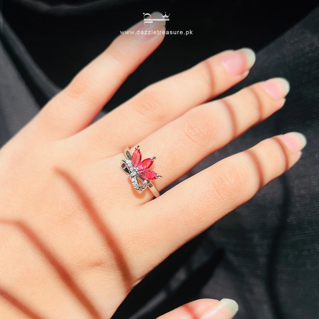 Floral Radiance Ring - Adjustable