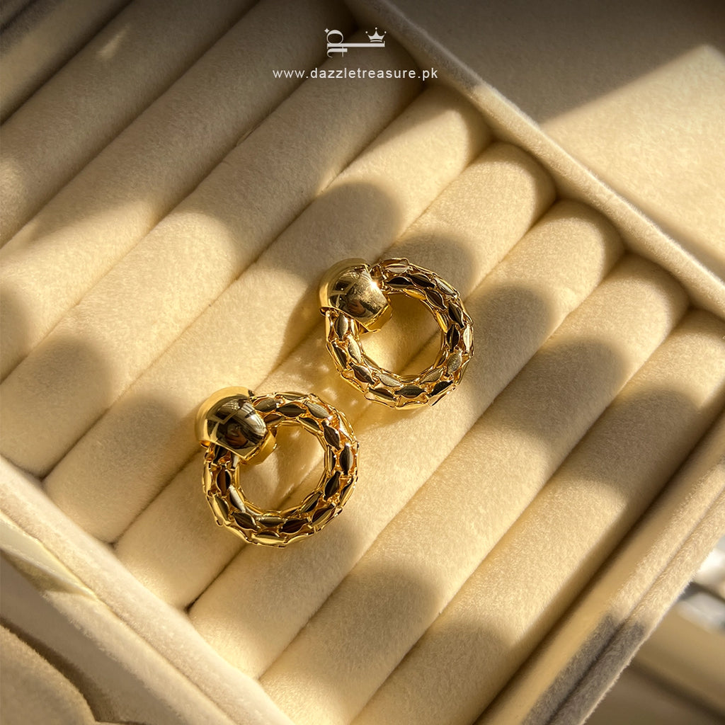 Gold Weave Earrings