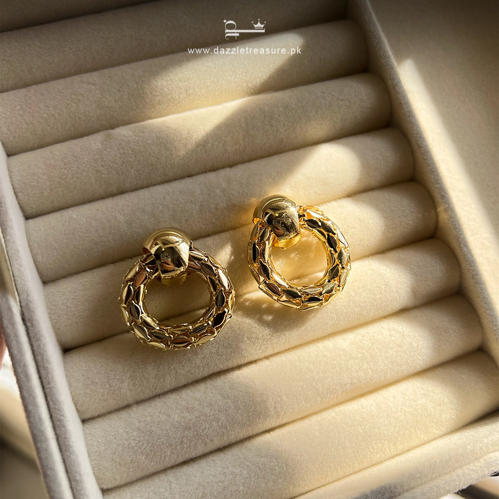 Gold Weave Earrings
