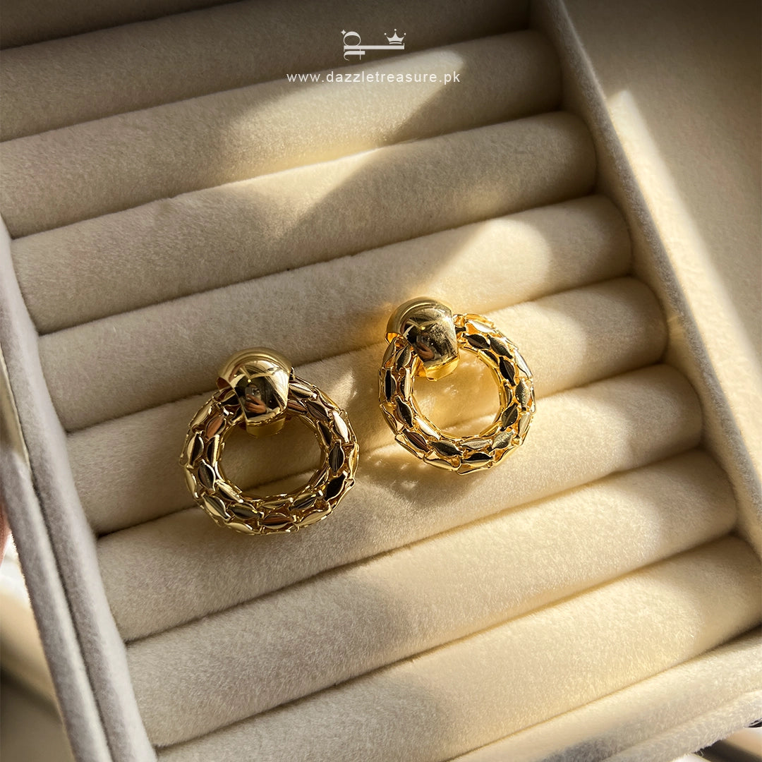 Gold Weave Earrings
