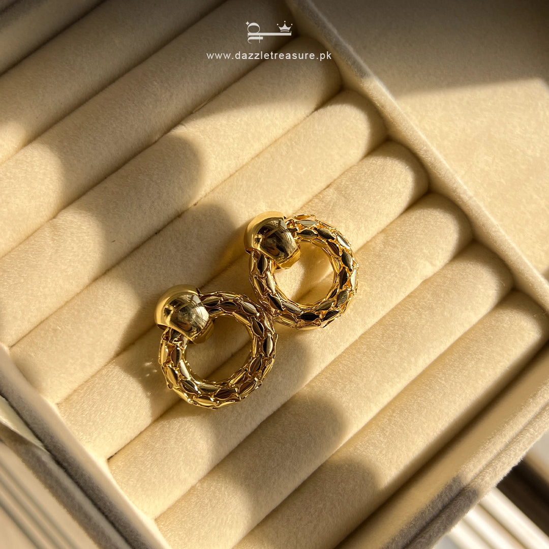 Gold Weave Earrings