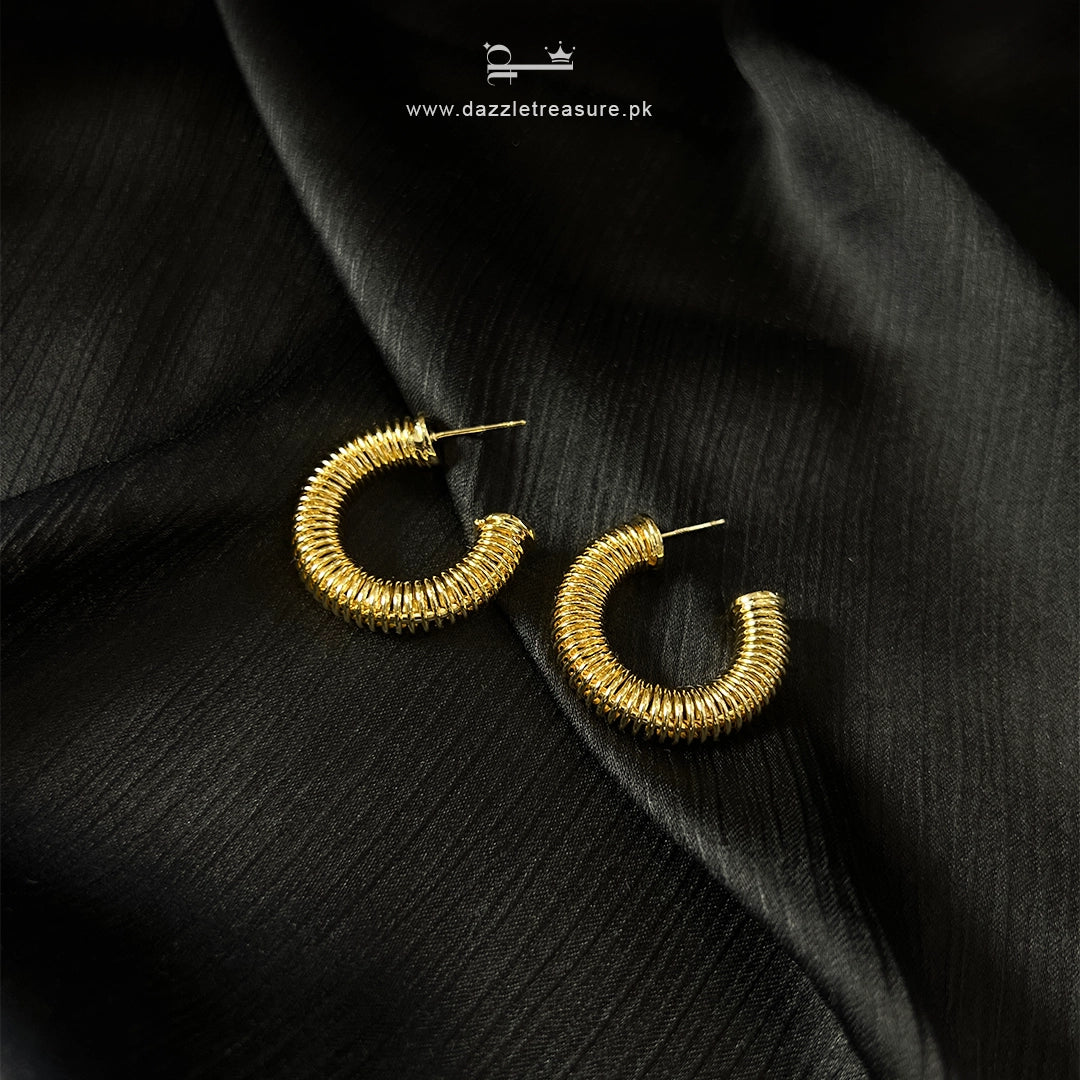 Gold Coil Hoops