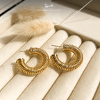 Gold Coil Hoops