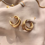 Gold Twist Hoops