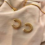 Gold Coil Hoops