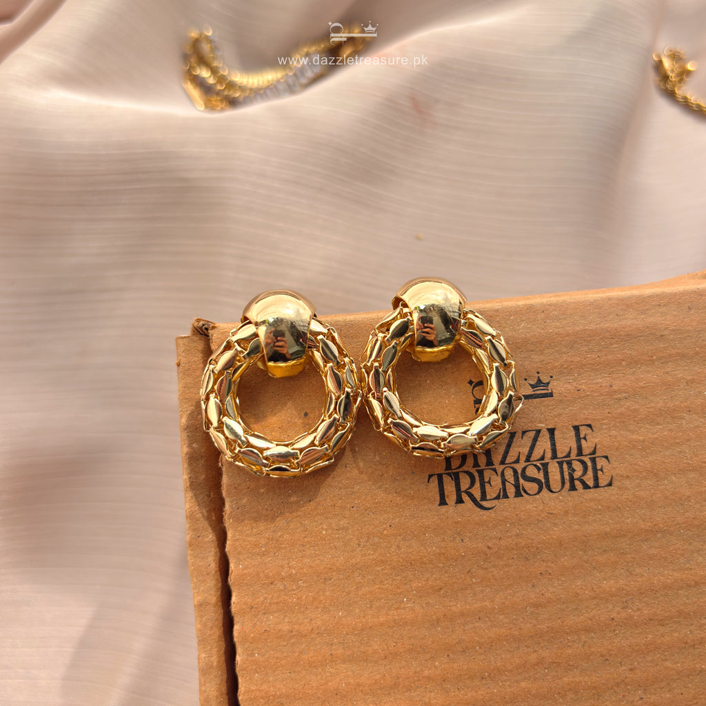 Gold Weave Earrings