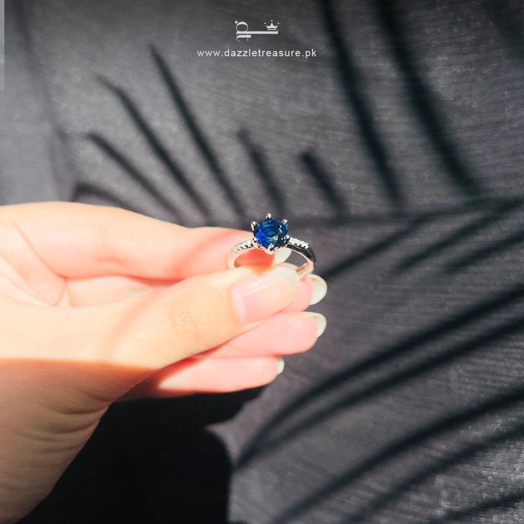 Midnight Sapphire Ring- Adjustable