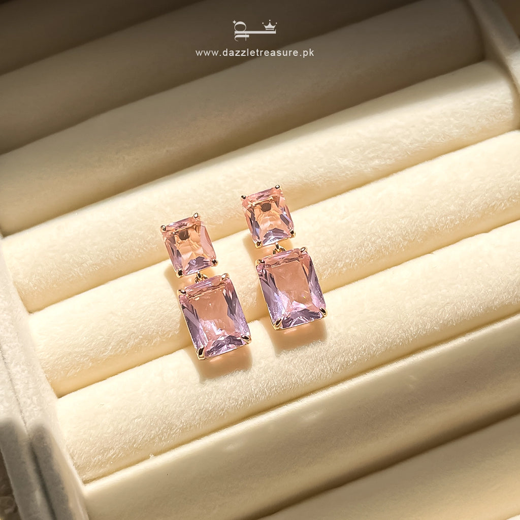 Pink Glimmer Earrings