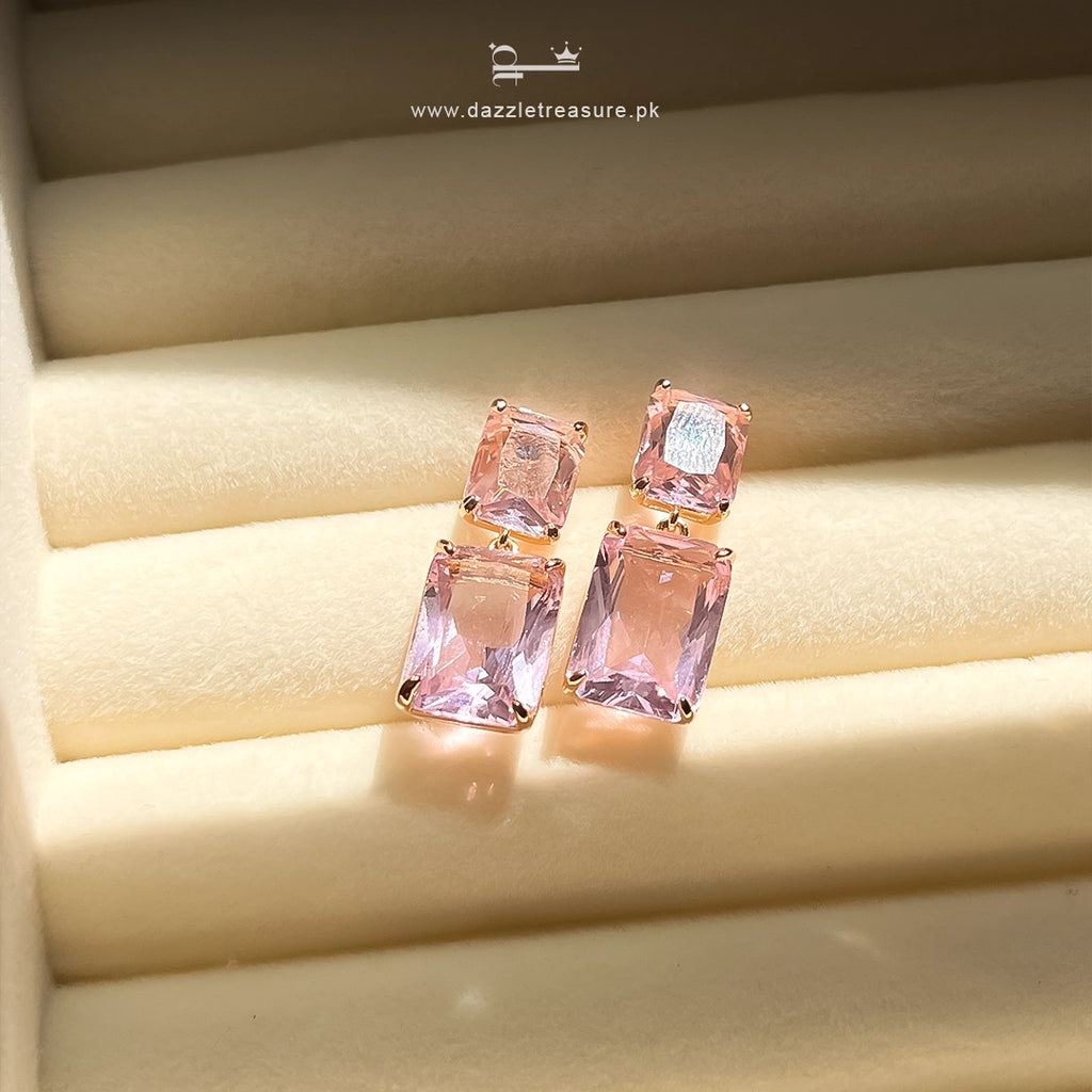 Pink Glimmer Earrings