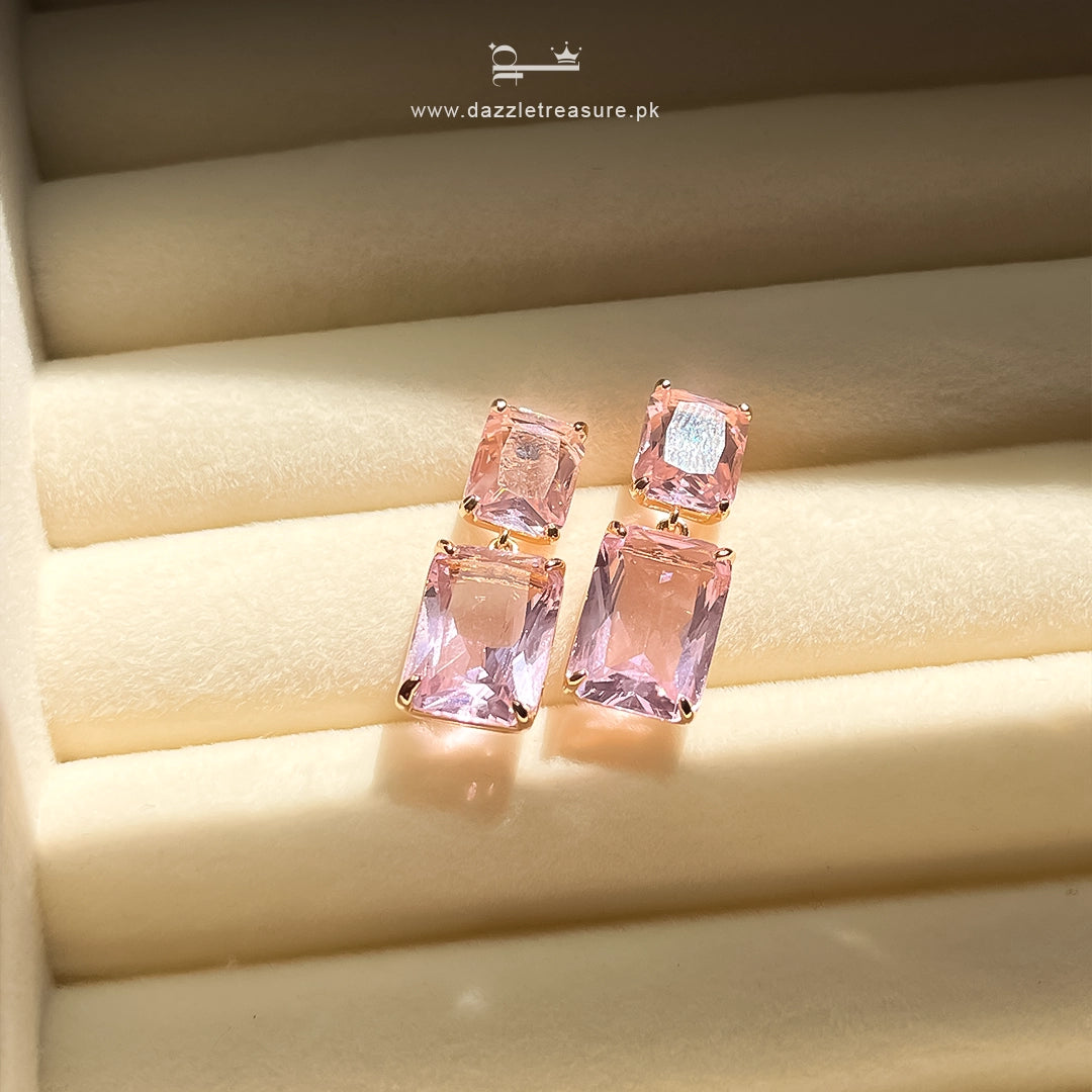 Pink Glimmer Earrings
