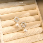 Radiant Pearl Halo Earrings