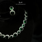 Royal Emerald Halo Set