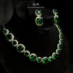 Royal Emerald Halo Set