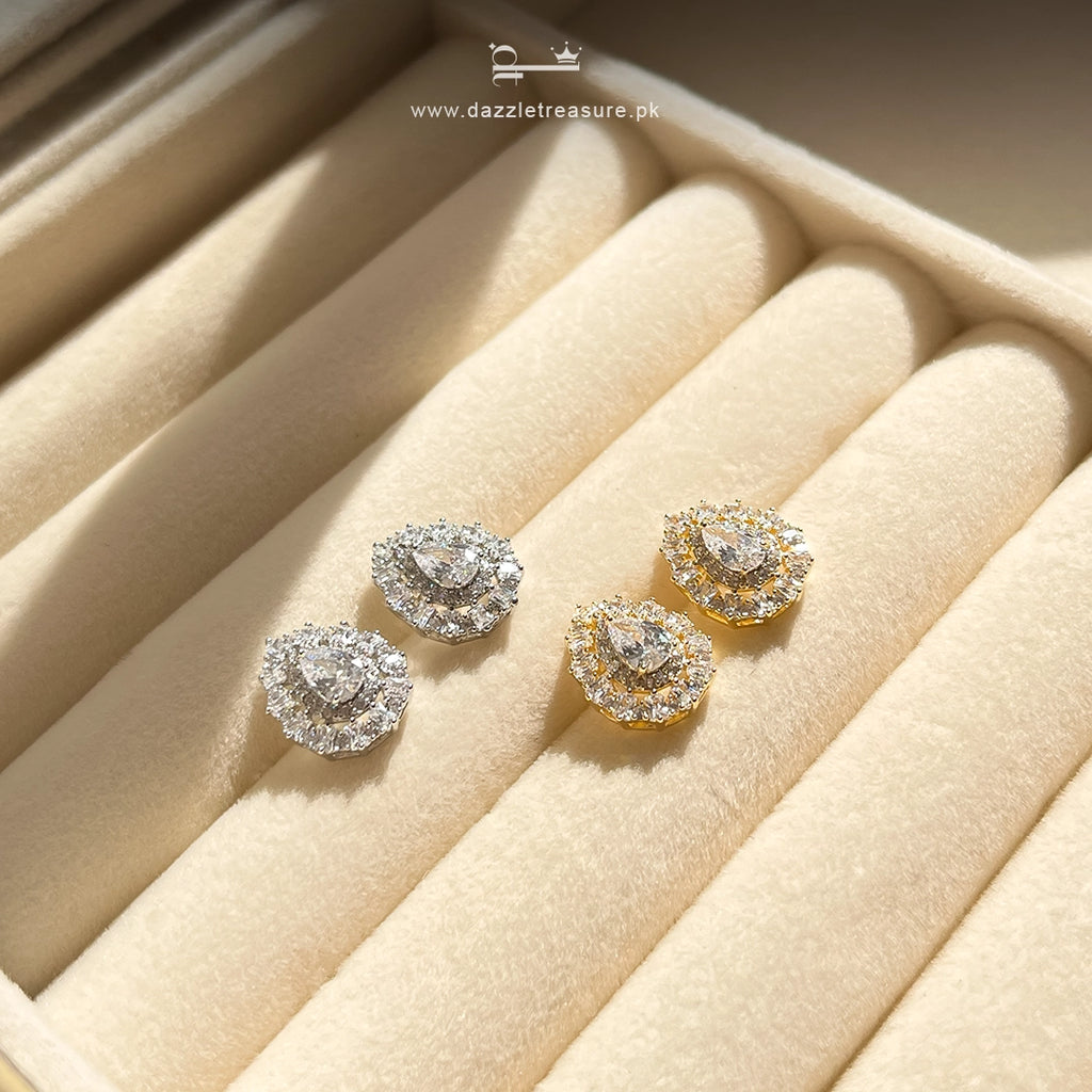 Teardrop Stud Earrings