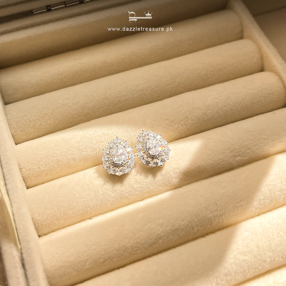 Teardrop Stud Earrings